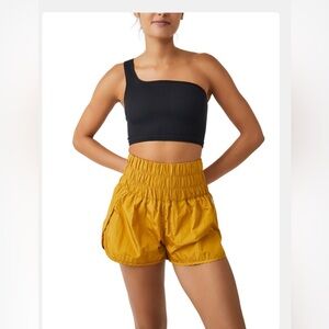 Free People Yellow Athletic Shorts